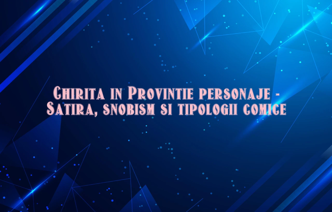 chirita in provintie personaje