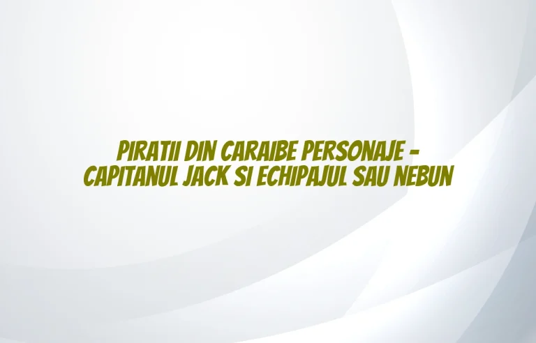 piratii din caraibe personaje