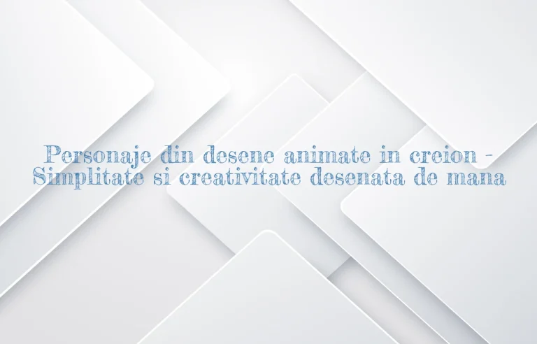 personaje din desene animate in creion