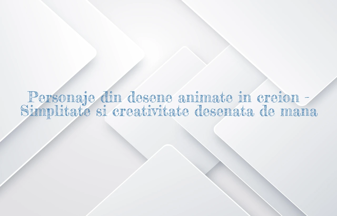 personaje din desene animate in creion