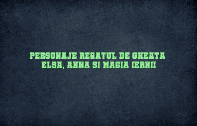 personaje regatul de gheata