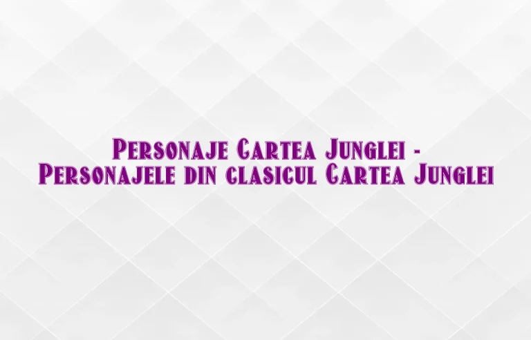 personaje cartea junglei