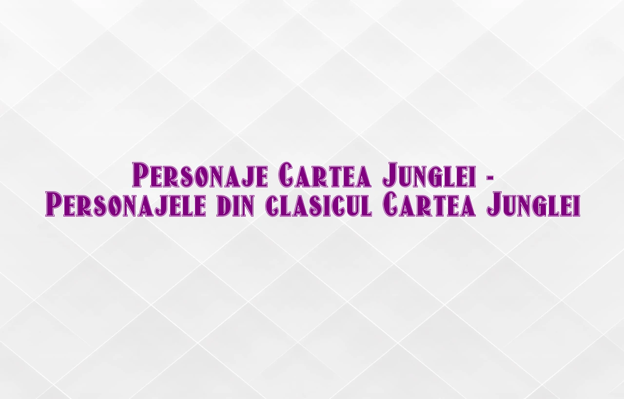 personaje cartea junglei