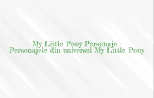 my little pony personaje