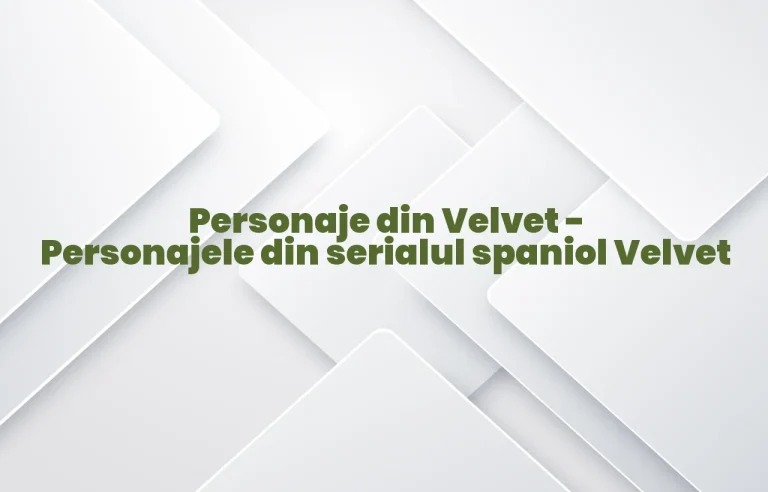 personaje din velvet