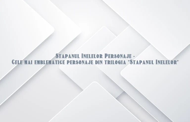 stapanul inelelor personaje