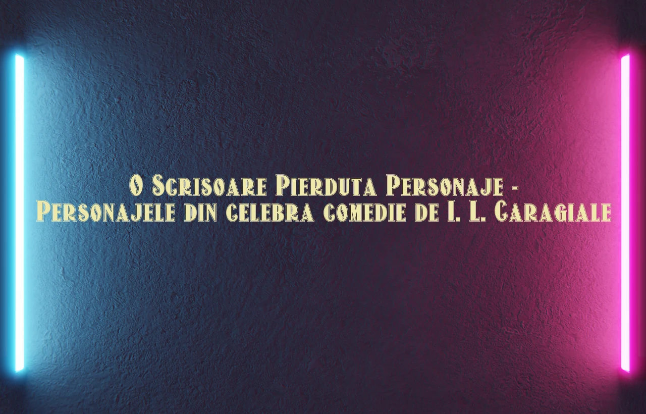 o scrisoare pierduta personaje