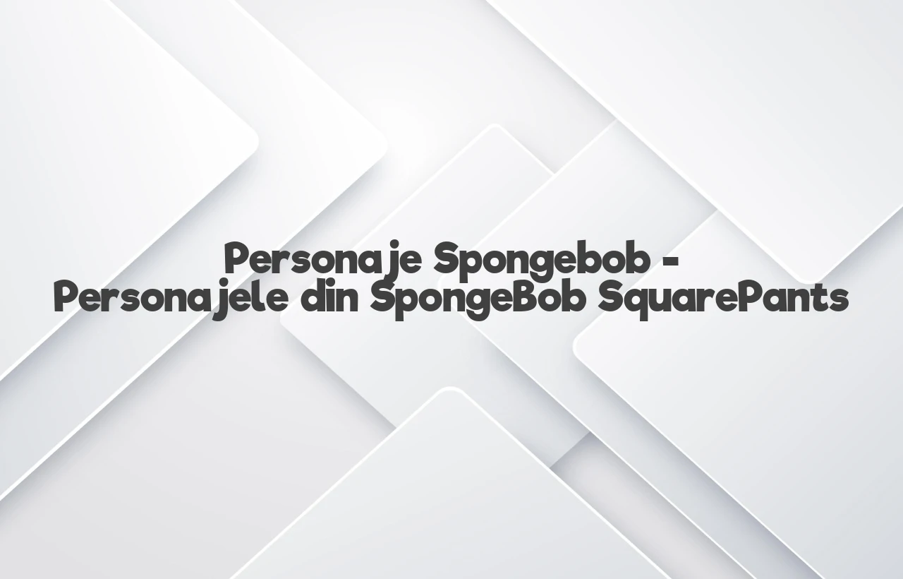 personaje spongebob