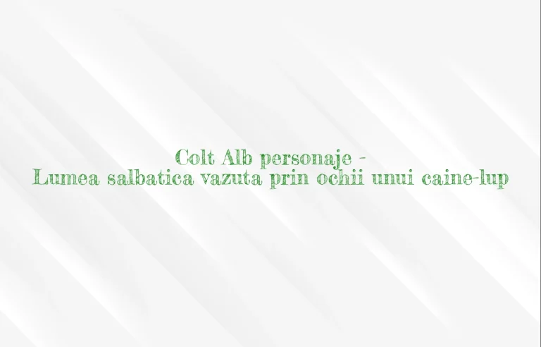 colt alb personaje