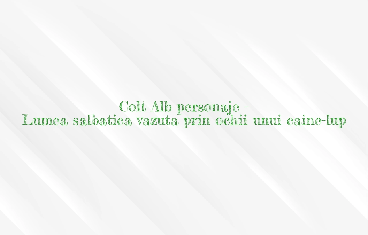 colt alb personaje