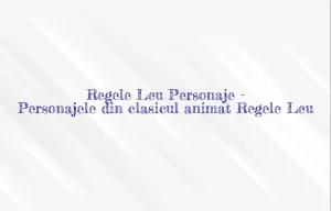 regele leu personaje