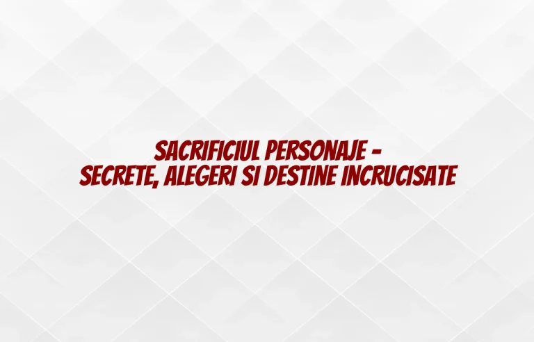sacrificiul personaje