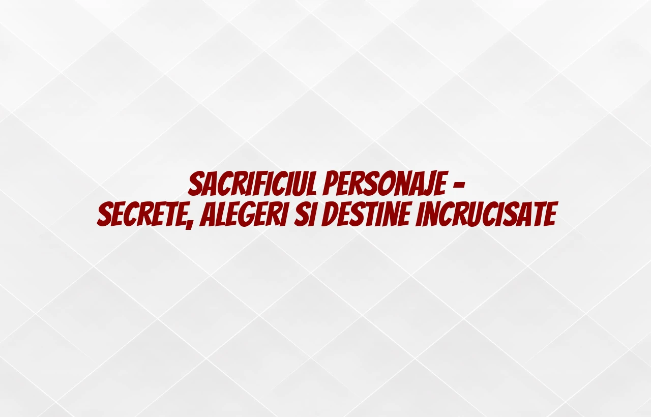 sacrificiul personaje