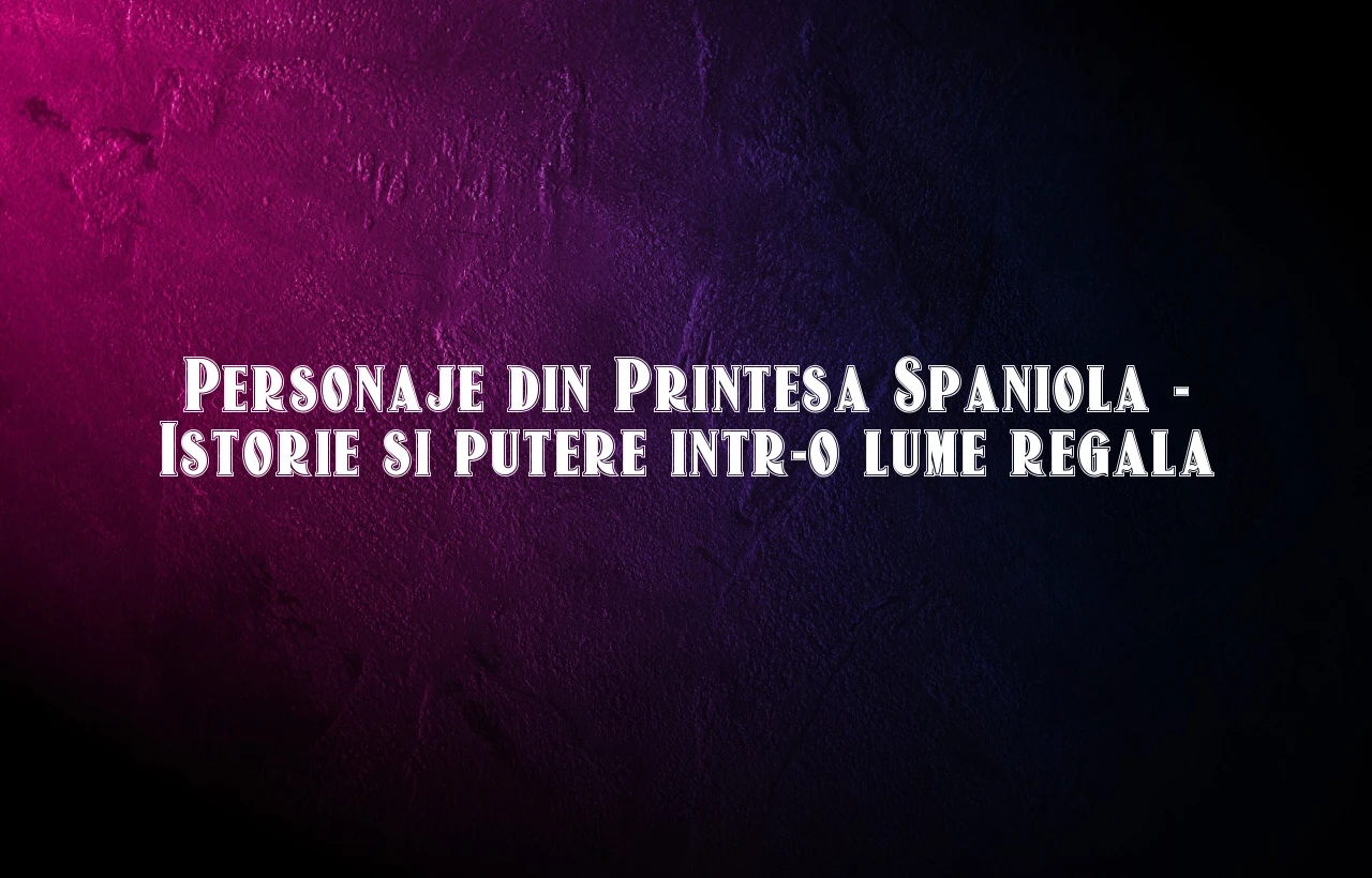 personaje din printesa spaniola