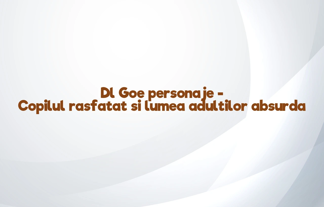 dl goe personaje